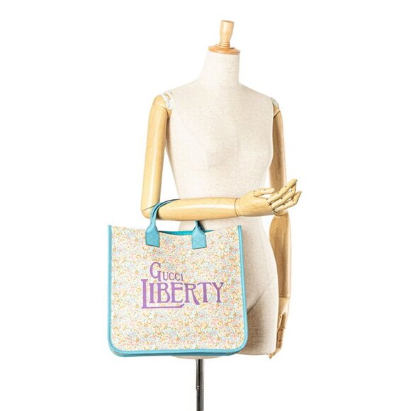 GUCCI Blue Leather Tote Bag - Picture 12 of 12